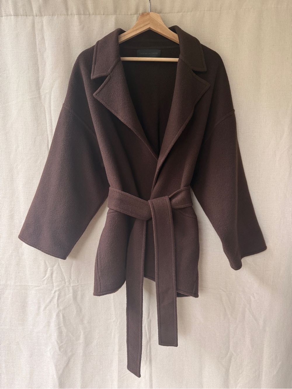 Classic Belted Trench Coat in Dark Brown